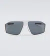 Prada Angular Logo Sunglasses In White