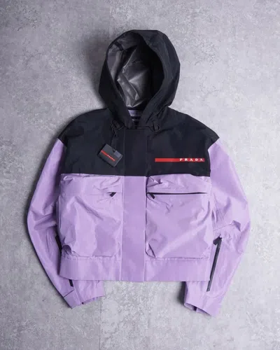 Pre-owned Prada Linea Rossa Ss20 Technical Cargo Cropped Jacket In Black