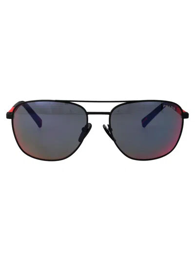 Prada Linea Rossa Steel Sunglasses In Multi