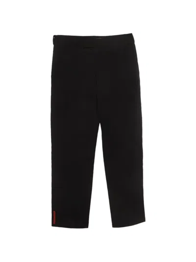 Pre-owned Prada Linea Rossa Straight-fit Trousers In Black