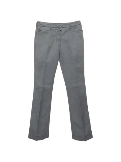 Pre-owned Prada Linea Rossa Straight-leg Trousers In Blue
