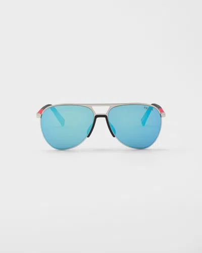 Prada Linea Rossa Sunglasses In Blue
