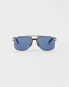 Prada Linea Rossa Metal-frame Sunglasses In Blue
