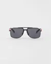 Prada Linea Rossa Square-frame Sunglasses In Gray