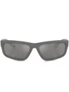 Prada Eyewear Rectangular Frame Sunglasses In Gray
