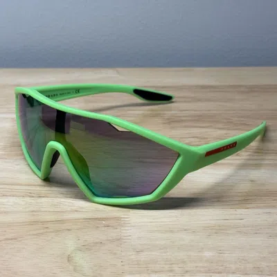 Pre-owned Prada Linea Rossa Sunglasses In Green