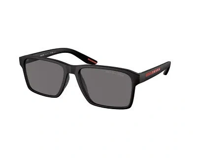 Pre-owned Prada Linea Rossa Sunglasses Ps 05ys Dg002g Black Grey Man In Gray