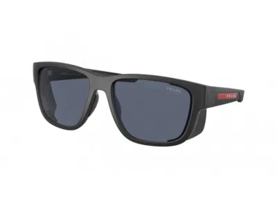 Pre-owned Prada Linea Rossa Sunglasses Ps 07ws Dg009r Black Blue Man