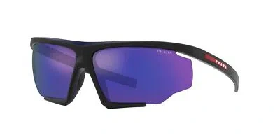 Pre-owned Prada Linea Rossa Sunglasses Ps 07ys 13k05u Black Blue Man