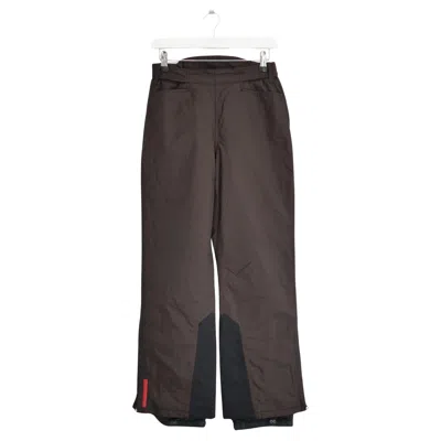 Pre-owned Prada Linea Rossa Vintage Brown Quilted Ski Pants Y2k