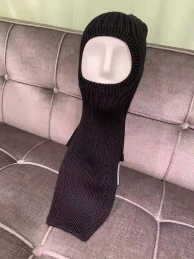 Prada Linea Rossa Virgin-wool Balaclava In Black