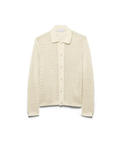 PRADA LINEN AND COTTON CARDIGAN
