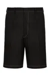 Prada Logo Embroidered Bermuda Shorts