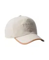 Prada Linen Blend Baseball Cap In White