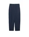 Prada Linen-blend Pants In Blue
