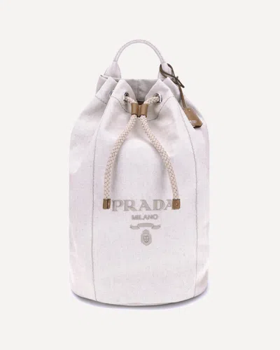 Prada Linen Bucket Bag