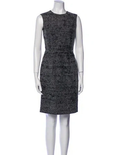 Pre-owned Prada Linen Mini Dress In Gray