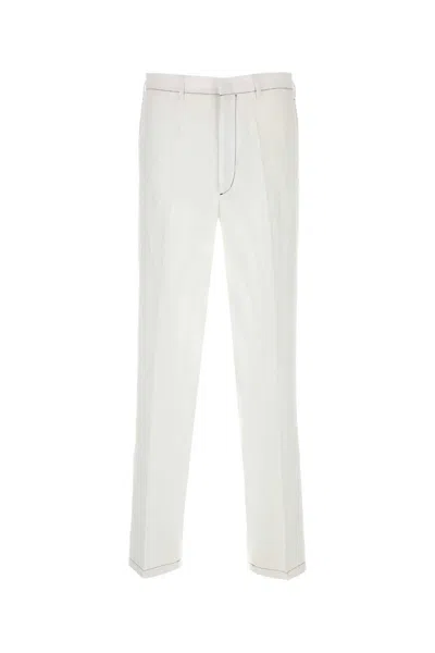 Prada Linen Pants For Modern Style Men In White