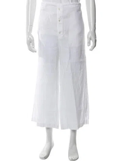 Pre-owned Prada Linen Pants In White