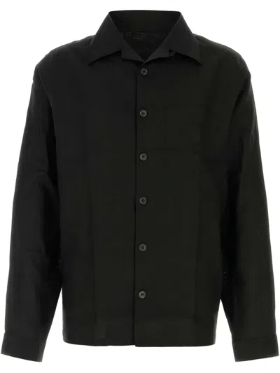 Prada Travel Wool Blouson Puffer Jackets Black