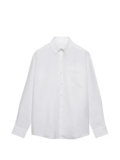 Prada Linen Shirt In White