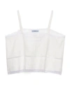 Prada Cold-shoulders Flared Top In White