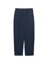 Prada Linen-blend Pants In Blue