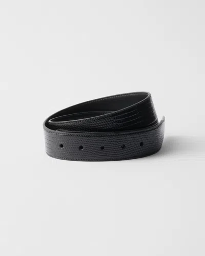 Prada Lizard Skin Belt Strap