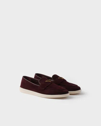 PRADA SUEDE LEATHER LOAFERS