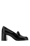 Prada 65mm Mocassini Leather Loafer Pumps In Black