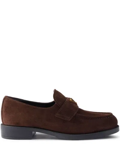 Prada Loafer Leder In Brown