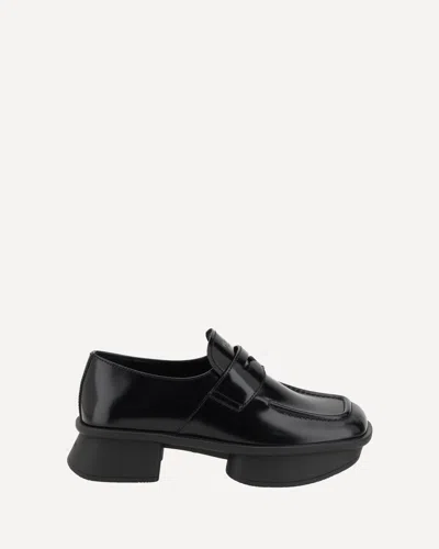 Prada Re-edition Equal Platform Penny Loafer In Nero