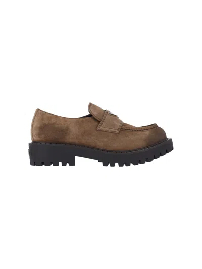 Prada Loafers "chocolate" In Brown