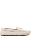Prada Design Loafers With Subtle Stitched Detail In Pomice