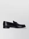 Prada Leather Loafers Triangle Logo In Black