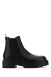 Prada Leather Chelsea Boots In Black