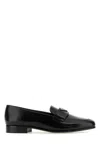 Prada Leather Loafers In Black