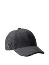 Prada Loden Baseball Cap In Gray