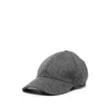 Prada Dark Grey Logo Baseball Hat In Pattern