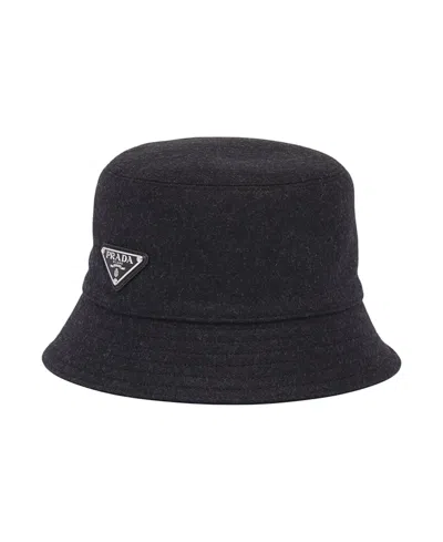Prada Loden Bucket Hat In Purple