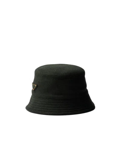 Prada Loden Bucket Hat In Green