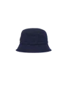 Prada Logo Patch Denim Bucket Hat In Navy