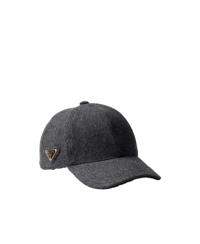 PRADA LODEN FABRIC BASEBALL CAP