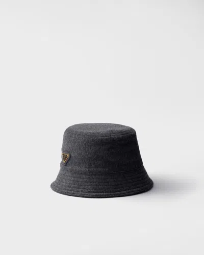 PRADA LODEN FABRIC BUCKET HAT
