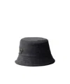 Prada Loden Fabric Bucket Hat In Brown