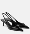 Prada Modellerie Pointed Toe Slingback Pump In Black