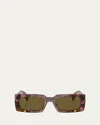 Prada Rectangular-frame Sunglasses Sunglasses In Dark Brn