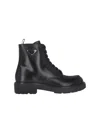 Prada Brushed Leather Ankle Boot For Men In Black  
