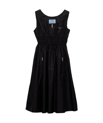 PRADA PRADA RE-NYLON SLEEVELESS MIDI DRESS
