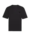Prada Short Sleeved Crewneck T-shirt In Black